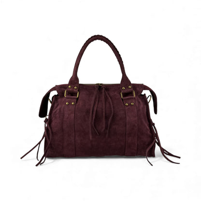 Borsa city grande GIADA - Camoscio in borsa a mano - EmilyHu LOVE