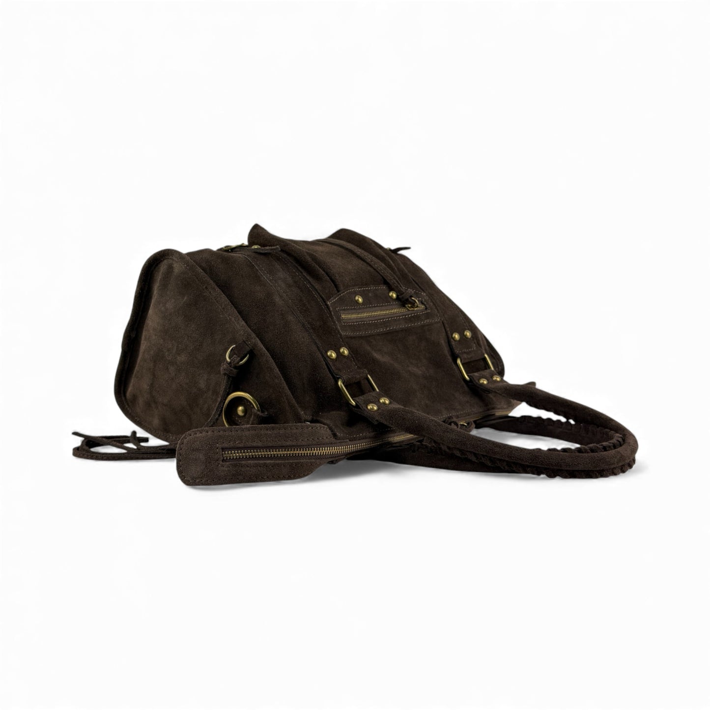 Borsa city grande GIADA - Camoscio in borsa a mano - EmilyHu LOVE