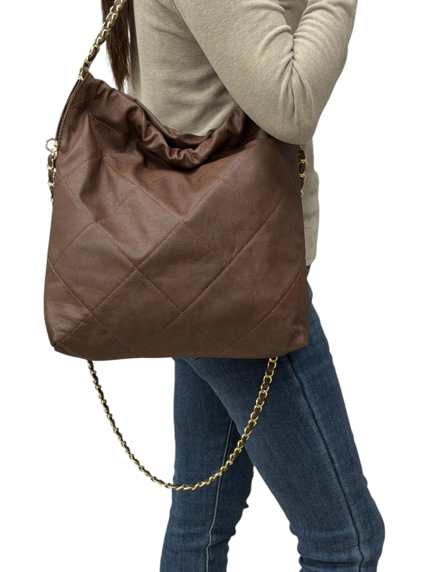Borsa Shopper COCO - Pelle trapuntata in - EmilyHu LOVE