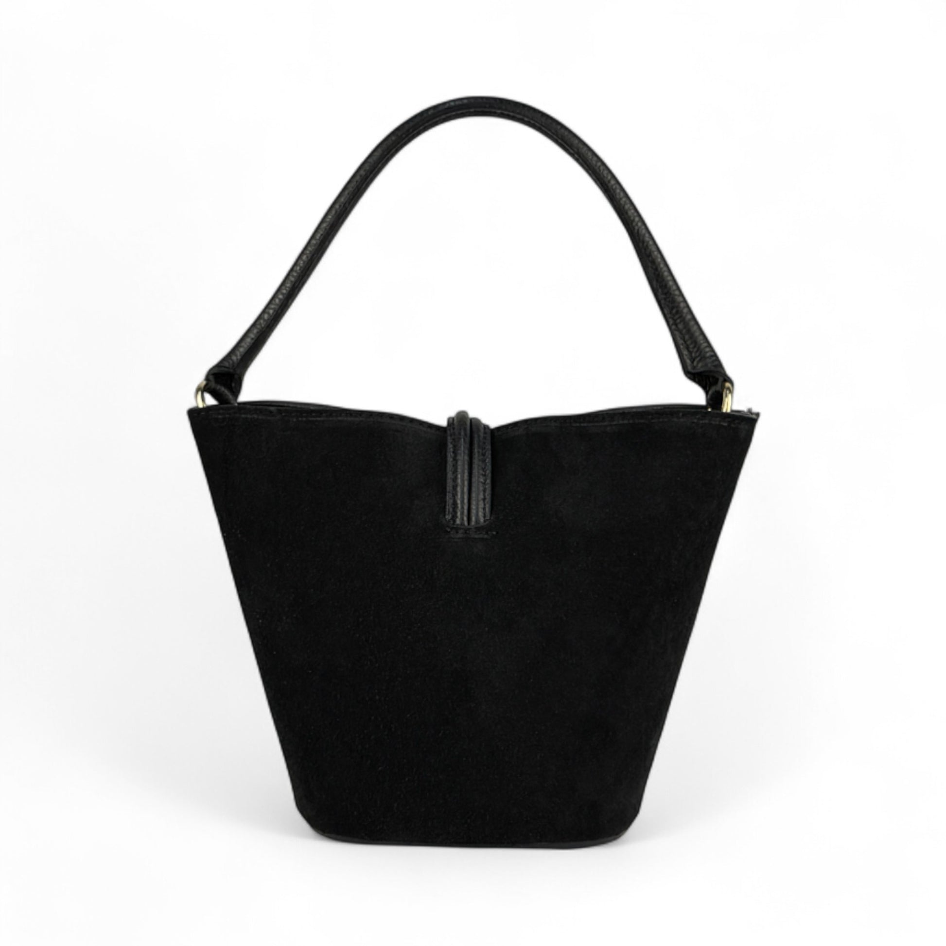 Borsa secchiello STELLA - Camoscio e pelle in borsa tote - EmilyHu LOVE