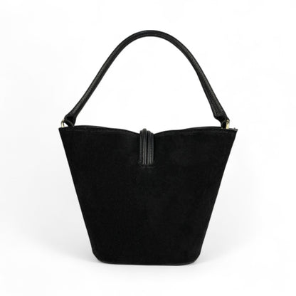 Borsa secchiello STELLA - Camoscio e pelle in borsa tote - EmilyHu LOVE