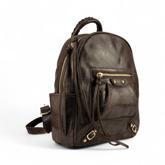 Zaino City NORA in pelle stampata