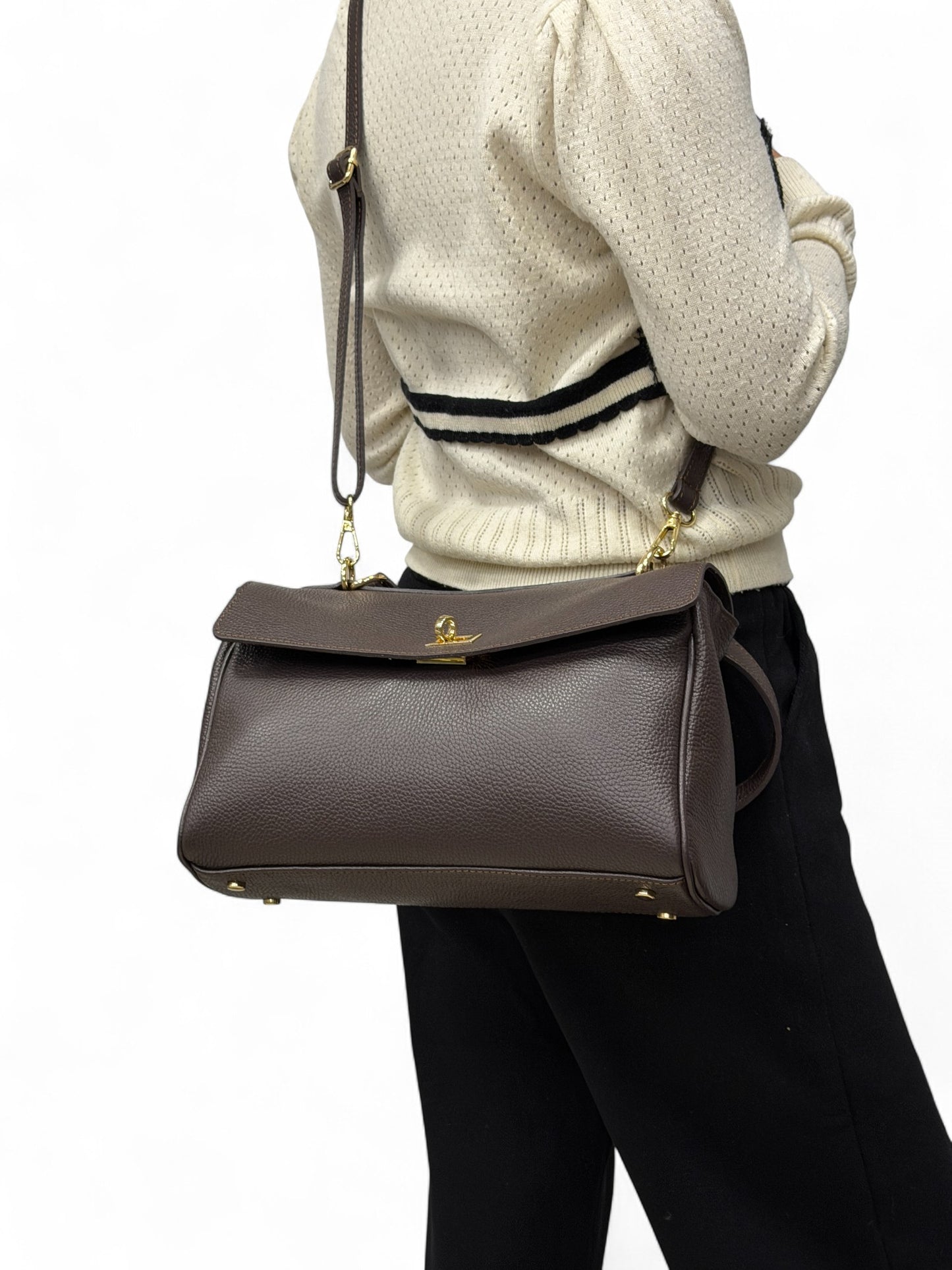 Borsa Spalla LIA in pelle martellata