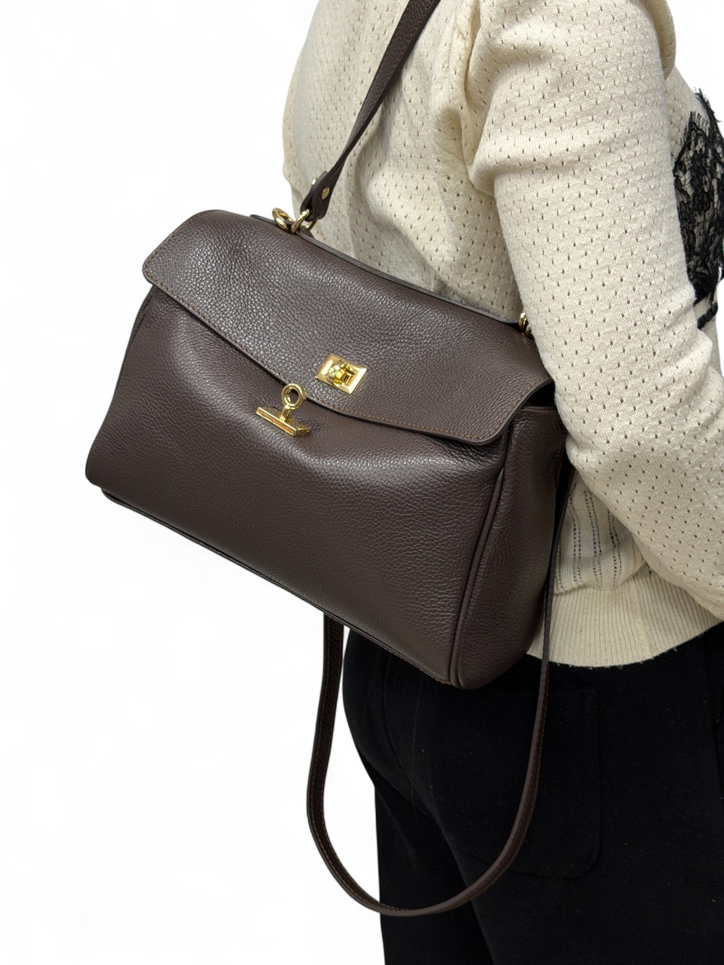 Borsa Spalla LIA in pelle martellata