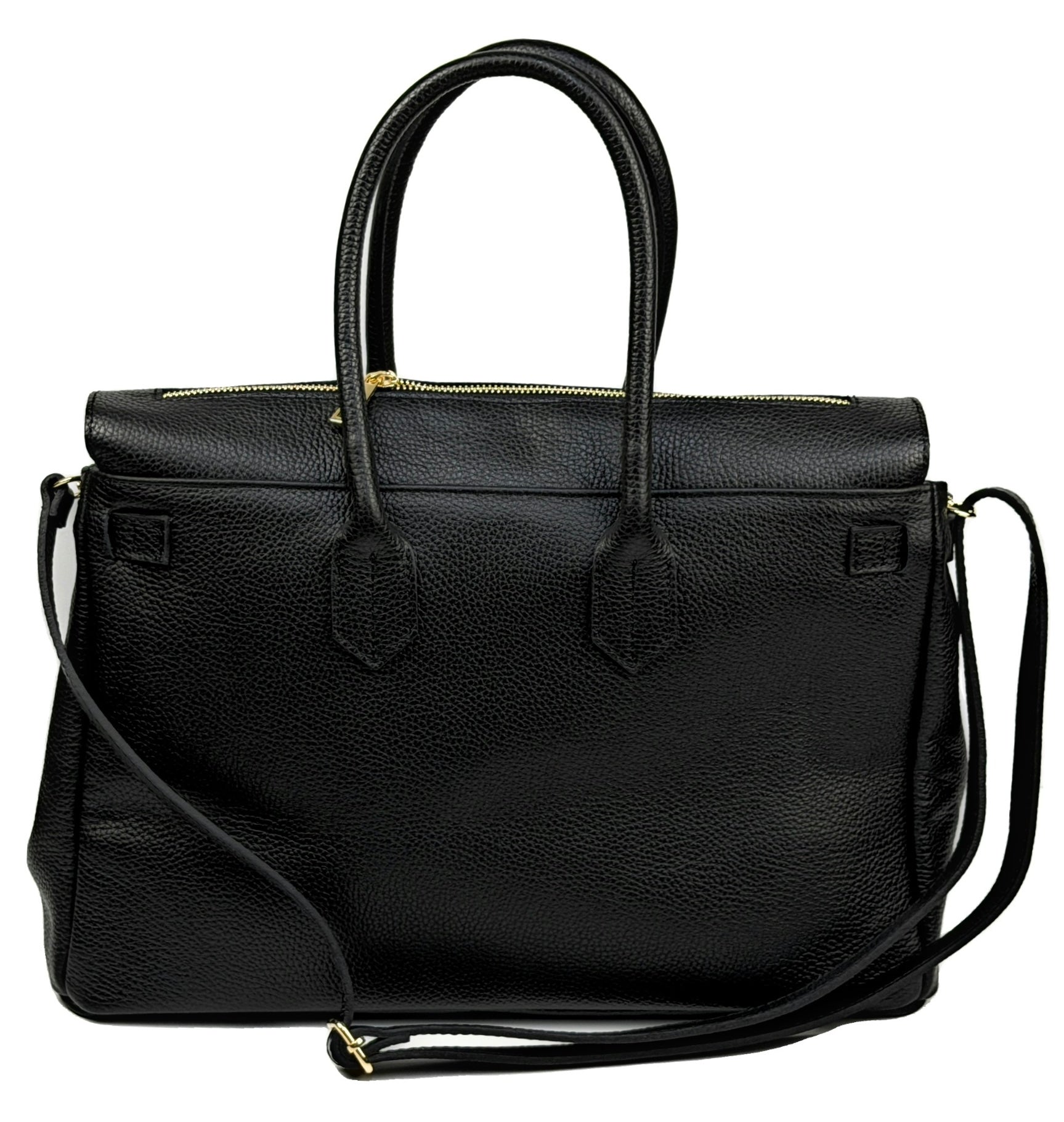 Borsa a Mano Grande - Chloé in Borsa a Mano in Pelle Martellata con Patta e Zip - EmilyHu LOVE