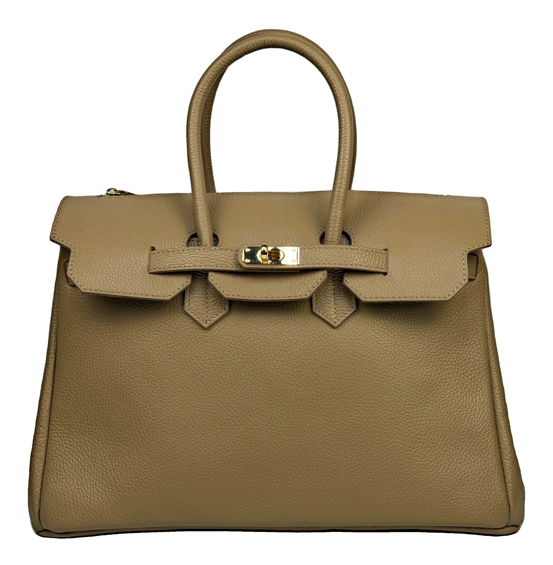 Borsa a Mano Grande - Chloé in Borsa a Mano in Pelle Martellata con Patta e Zip - EmilyHu LOVE