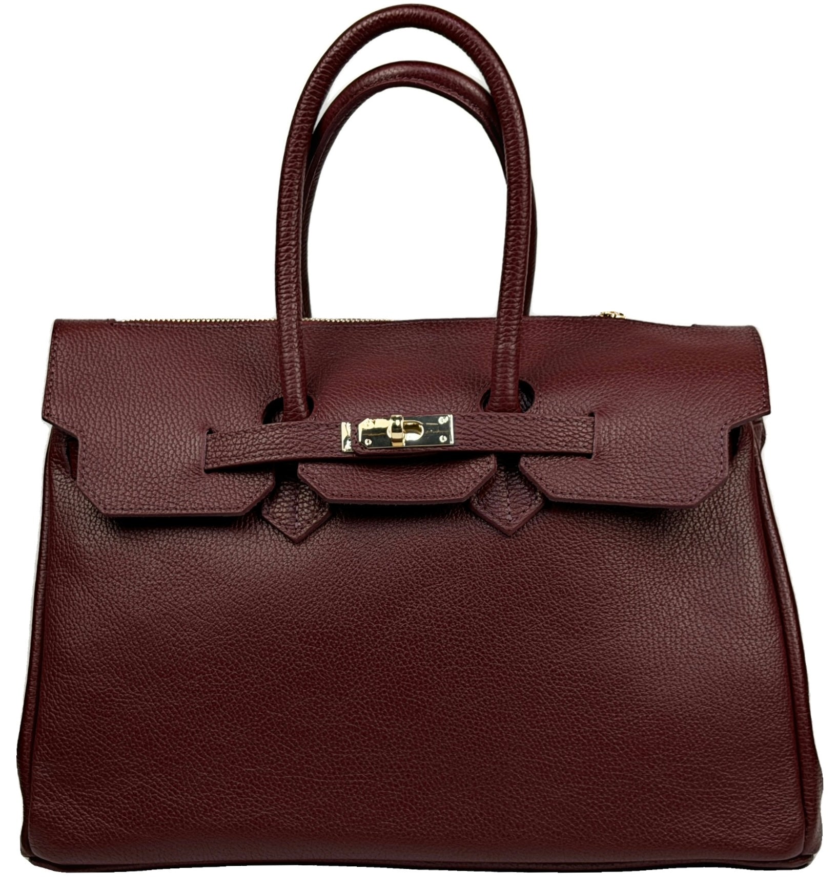 Borsa a Mano Grande - Chloé in Borsa a Mano in Pelle Martellata con Patta e Zip - EmilyHu LOVE