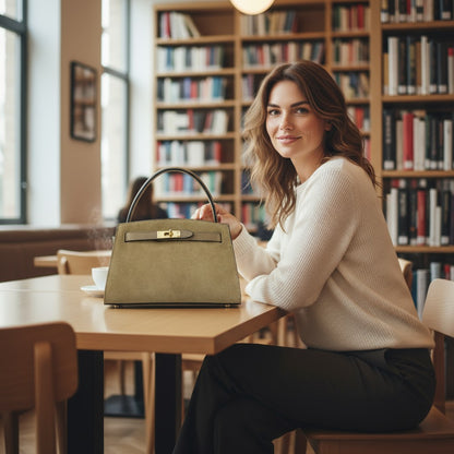 Borsa mini ARIA - Camoscio e pelle in borsa a mano - EmilyHu LOVE