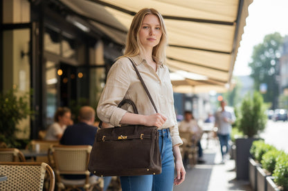 Borsa tote MARIA - Camoscio in borsa a tracolla - EmilyHu LOVE