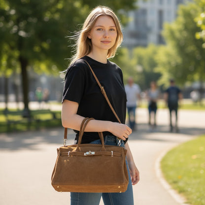 Borsa tote MARIA - Camoscio in borsa a tracolla - EmilyHu LOVE